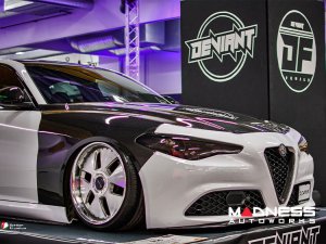 Alfa Romeo Giulia Front Spoiler - Carbon Fiber - Italia Style - Stile Italia - Base Model - V2 - Two Piece Design
